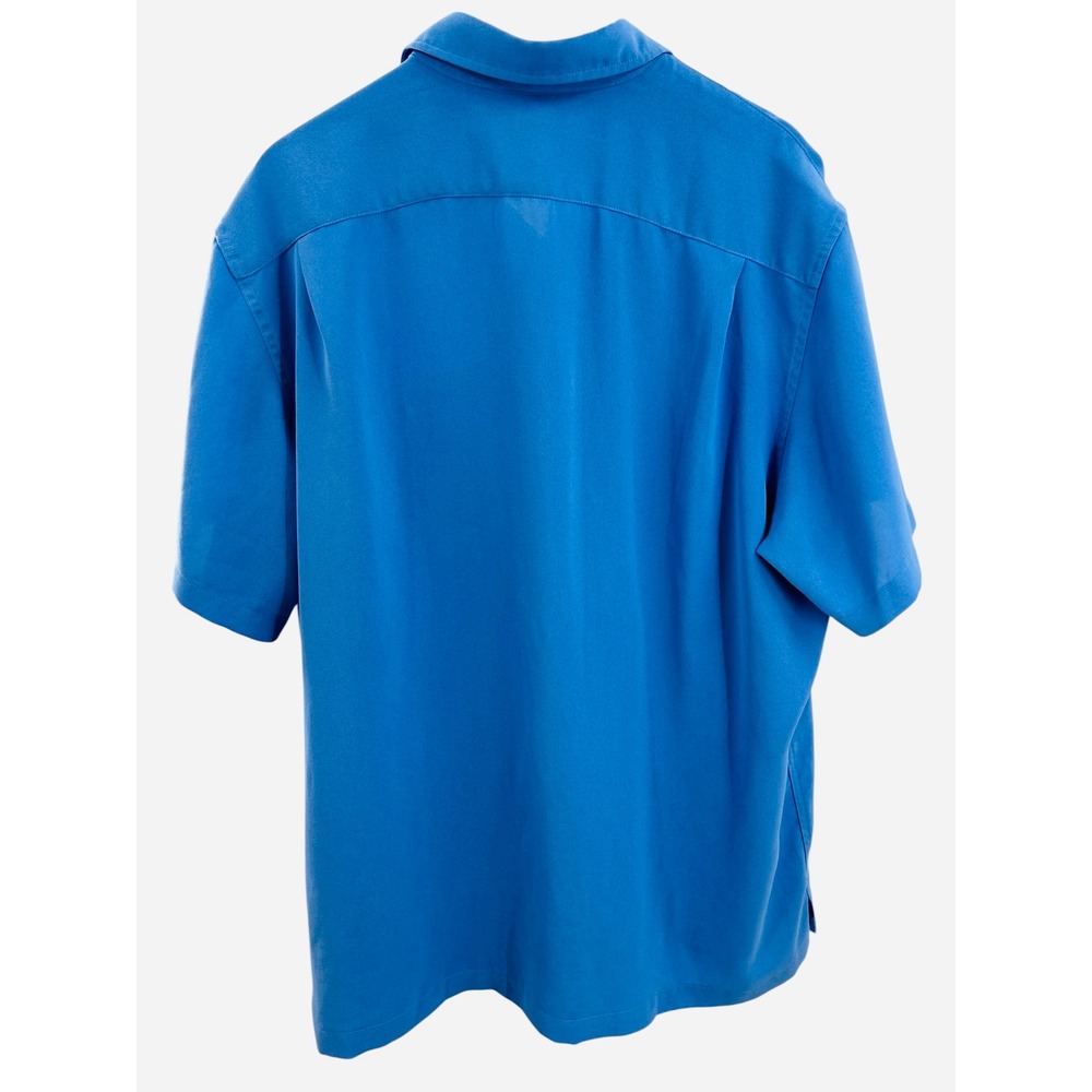 Lands' End Outfitters Mens XL Blue Button Down Short Sleeve Shirt - Picture 4 of 8